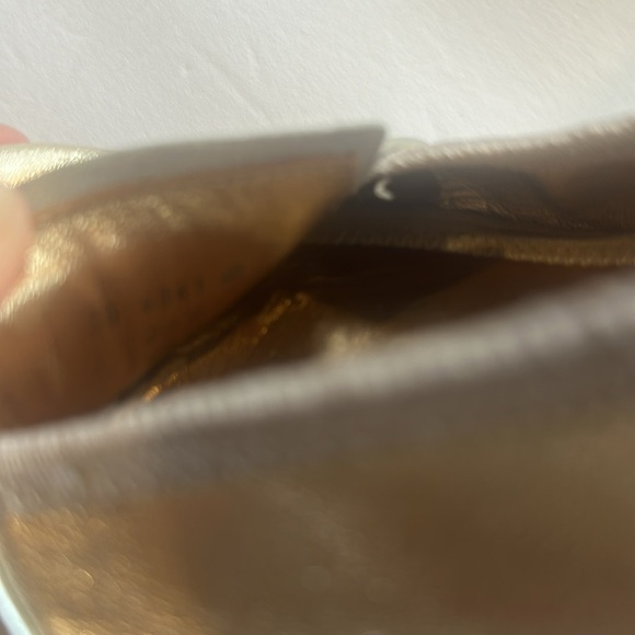 Prada w box metallic light gold Silver toned scrunch lightweight Loafers sz 40 - Picture 10 of 10